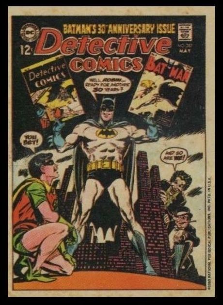 1970 Topps Comic Covers Stickers Detective Comics